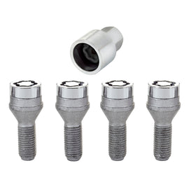 McGard 27179 FITS: Wheel Lock Bolt Set 4pk. (Cone Seat) M12X1.5 / 17mm Hex / 25.5mm Shank Length Chrome Wheel Bolts