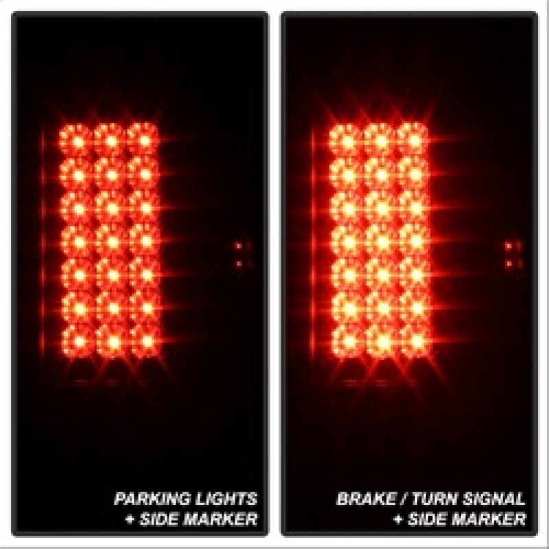 SPYDER 5078179 FITS: Ford F150 side 97-03/F250 Super Duty 99-07 LED Tail Lights Blk Smke ALT-YD-FF15097-LED-BSM Tail Lights