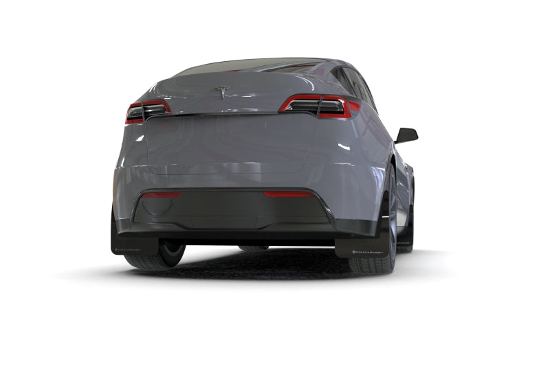 Rally Armor MF72-UR-BLK/BL FITS: 20-26 Tesla Model Y, Juniper Y Black UR Mud Flap w/Blue Logo Mud Flaps
