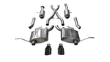 CORSA Performance 14991BLK FITS: 2011-2021 Jeep Grand Cherokee Black 2.5in Dual Rear Exit Cat-Back Exhaust Catback