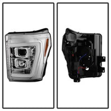 Load image into Gallery viewer, SPYDER 5084705 FITS: 11-16 Ford F-250/F-350 V2 Projector Headlights Light Bar DRL Chrome PRO-YD-FS11V2-LB-C Headlights