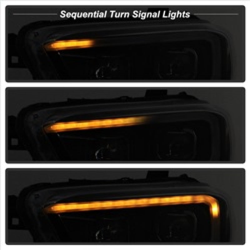 SPYDER 9039256 FITS:xTune Toyota Tacoma 16-18 DRL Light Bar Projector Headlights Black PRO-JH-TTA16-LBDRL-BK Headlights