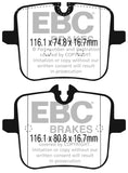 EBC 2018+ BMW M5 4.4TT (F90) Yellowstuff Rear Brake Pads