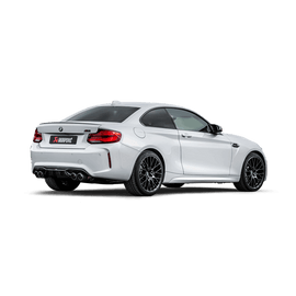 Akrapovic S-BM/T/3H FITS: 2018+ BMW M2 Competition/M2 CS (F87N) Slip-On Line (Titanium) w/Carbon Fiber Tips Muffler