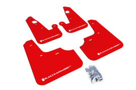 Rally Armor MF8-UR-RD/WH FITS: 07-17 Mitsubishi Lancer Red UR Mud Flap w/ White Logo Mud Flaps