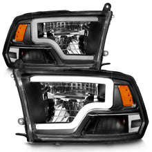 Load image into Gallery viewer, ANZO 111539 FITS: 2009-2020 Dodge Ram 1500 Full LED Square Projector Headlights w/ Chrome Housing Black Amber Headlights
