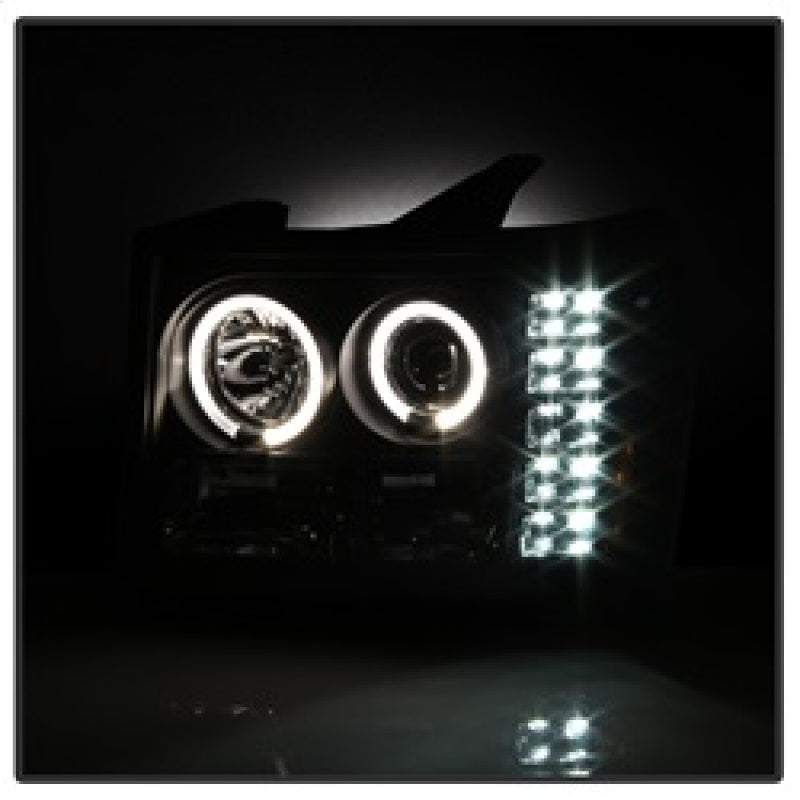SPYDER 5010605 FITS: GMC Sierra 1500/GMC Sierra Denali 08-13 Projector LED Halo- LED Blk PRO-YD-GS07-HL-BK Headlights