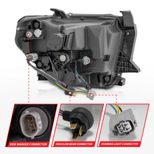 Load image into Gallery viewer, ANZO 111533 FITS: 14-21 Toyota Tundra (OE Halogen w/LED DRL) LED Crystal Headlights w/ Switchback &amp; DRL Blk Headlights