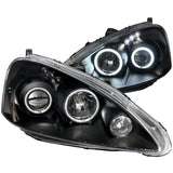 ANZO 121197 FITS: 2005-2006 Acura RSX Projector Headlights w/ Halo Black Headlights