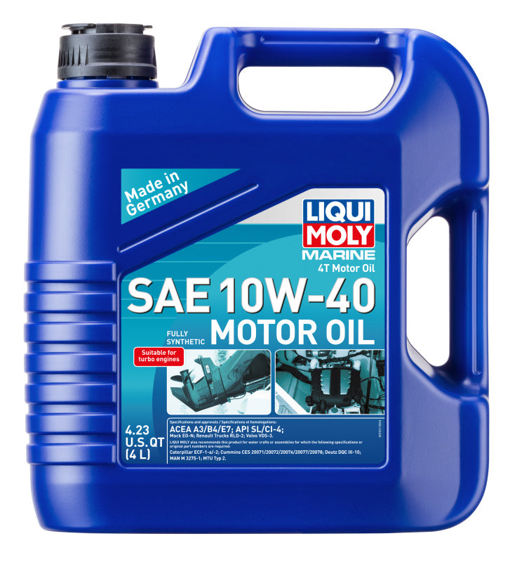 LIQUI MOLY 20508 FITS: 4L Marine 4T Motor Oil SAE 10W40 Motor Oils