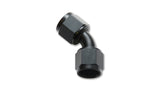 Vibrant 10713 FITS: -8AN X -8AN Female Flare Swivel 45 Deg Fitting ( AN To AN ) -Anodized Black Only Fittings