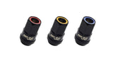 Wheel Mate HR3805BU FITS: Muteki HR38 Open End Lug Nuts 12x1.25 Black Chrome / Blue Ring Lug Nuts