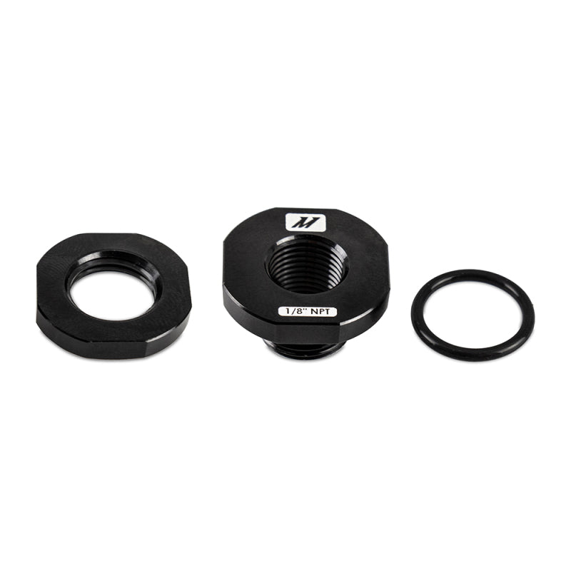 Mishimoto MMFT-NZL-18BK FITS: Fittings FITS: 1/8in NPT CNC-Machined Nozzle Mount Adapter Black Fittings