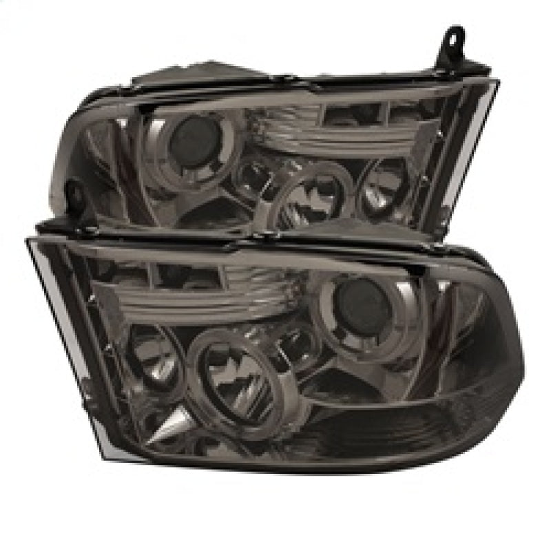 SPYDER 5010056 FITS: Dodge Ram 1500 09-14 10-14 Projector Headlights Halogen- LED Halo LED- Smke PRO-YD-DR09-HL-SM Headlights