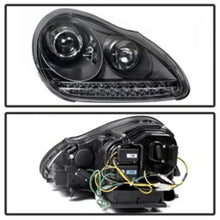 Load image into Gallery viewer, SPYDER 5080967 FITS: Porsche Cayenne 03-06 Projector Xenon/HID Model- DRL LED Blk PRO-YD-PCAY03-HID-DRL-BK Headlights