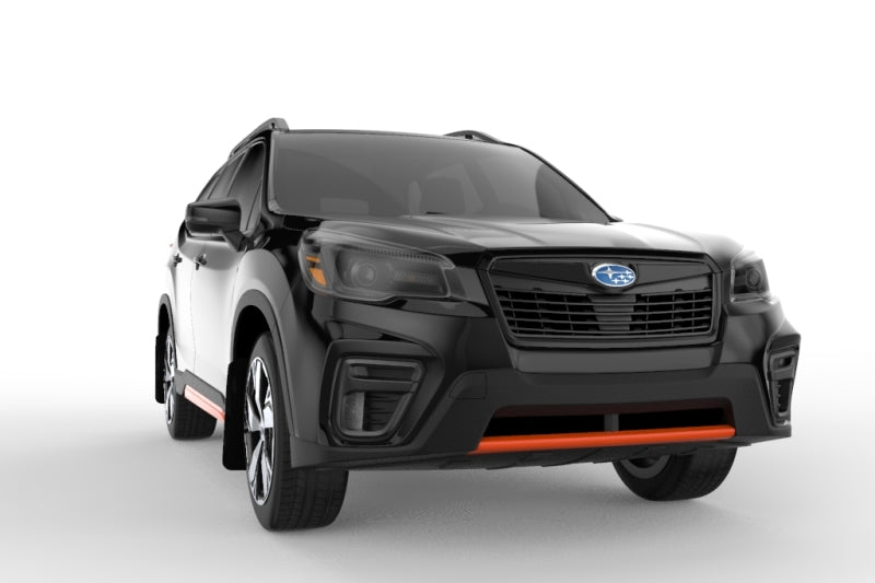 Rally Armor MF52-UR-BLK/OR FITS: 19-21 Subaru Forester Black UR Mud Flap w/ Orange Logo Mud Flaps