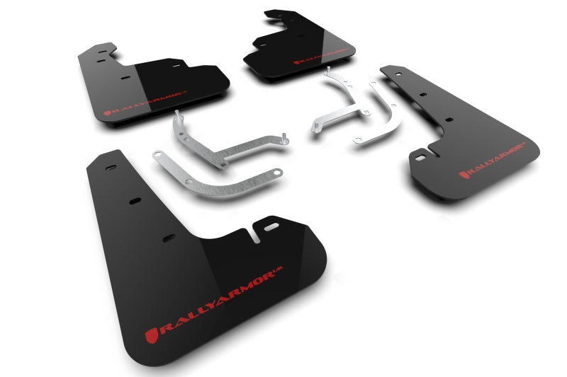 Rally Armor MF105-UR-BLK-RD FITS: 24-25 Subaru Impreza Black UR Mud Flap w/ Red Logo Mud Flaps