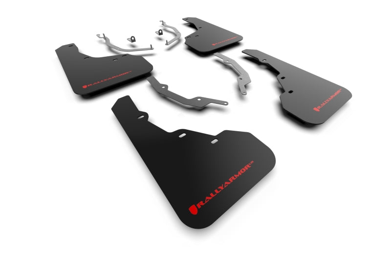 Rally Armor MF78-UR-BLK-RD FITS: 22-25 Hyundai Santa Cruz Black UR Mud Flap w/Red Logo Mud Flaps
