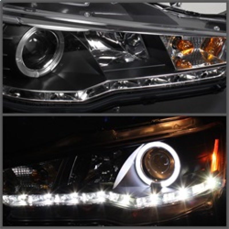 SPYDER 5042231 FITS: Mitsubishi Lancer/EVO-10 08-14 Projector Xenon/HID- LED Halo DRL Blk PRO-YD-ML08-HID-DRL-BK Headlights