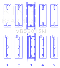 Load image into Gallery viewer, King Engine Bearings MB5801SM0.5 FITS: -King BMW N63/S63 (Size +0.50mm) Crankshaft Main Bearing Set Bearings