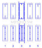 King Engine Bearings MB5801SM0.25 FITS: King BMW N63/S63 (Size +0.25mm) Crankshaft Main Bearing Set Bearings