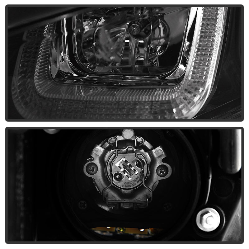SPYDER 5080578 FITS: Volkswagen Golf VII 14-16 Projector Headlights DRL LED Blk Stripe Blk PRO-YD-VG15-BLK-DRL-BK Headlights