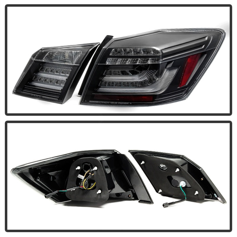 SPYDER 5082053 FITS: Honda Accord 2013-2015 4DR LED Tail Lights Black ALT-YD-HA13LED-LED-BK Tail Lights