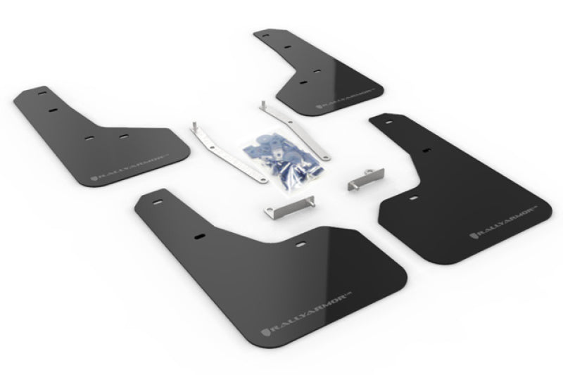 Rally Armor MF52-UR-BLK/GRY FITS: 19-21 Subaru Forester Black UR Mud Flap w/ Grey Logo Mud Flaps