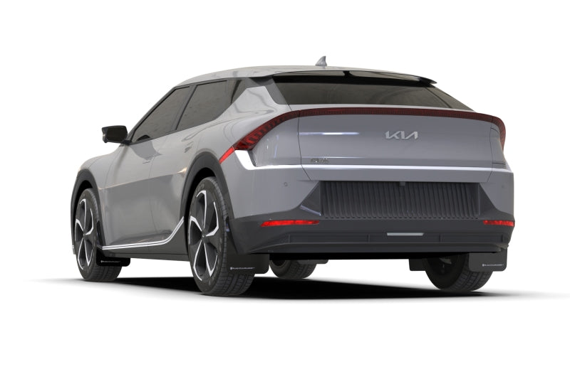 Rally Armor MF91-UR-BLK-DGRY FITS: 22-25 Kia EV6 Black UR Mud Flap Dark Grey Logo Mud Flaps