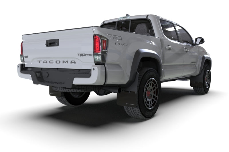 Rally Armor MF94-BLK-MBK FITS: 16-23 Toyota Tacoma Gen 3 Black Mud Flap w/Metallic Black Logo Mud Flaps