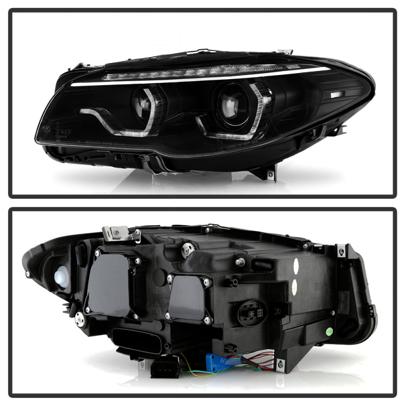SPYDER 5088208 FITS: BMW 5 Series F10 11-13 Xenon/HID AFS Projector Headlights Black PRO-YD-BMWF10HIDAFS-SEQ-BK Headlights