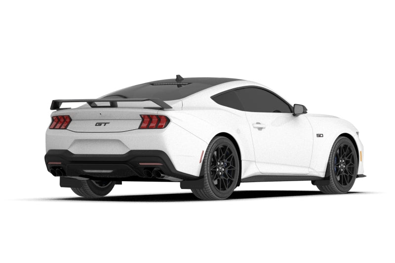 Rally Armor MF126-UR-BLK-MBK FITS: 2024+ Ford Mustang Black UR Mud Flap w/ Metallic Black Logo Mud Flaps