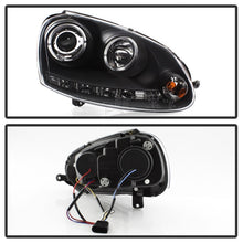 Load image into Gallery viewer, SPYDER 5012098 FITS: Volkswagen GTI 06-09/Jetta 06-09 Halogen Model Only LED Halo DRL Black PRO-YD-VG06-HL-BK Headlights