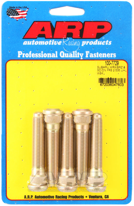ARP 100-7729 FITS: 2015+ Subaru WRX/STI and 13+ BRZ Extended 5 Wheel Stud Kit Wheel Studs