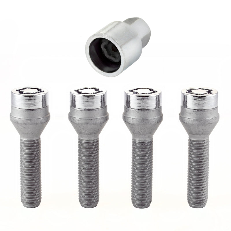 McGard 27013 FITS: Wheel Lock Bolt Set 4pk. (Cone Seat) M12X1.5 / 17mm Hex / 40.5mm Shank Length Chrome Wheel Bolts