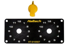 Haltech HT-010509 FITS: Dual Switch Panel Kit w/Yellow Knob Switch Panels