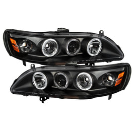 SPYDER 5010728 FITS: Honda Accord 98-02 1PC Projector Headlights LED Halo Amber Reflector Blk PRO-YD-HA98-AM-BK Headlights