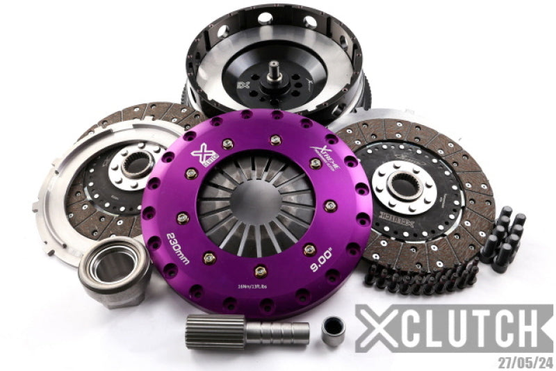 XCLUTCH XKBM23594-2G FITS:XClutch 11-13 BMW 335is Base 3.0L 9in Twin Solid Organic Clutch Kit (6 Bolt/PB in Input Shaft) Clutch Kits Multi