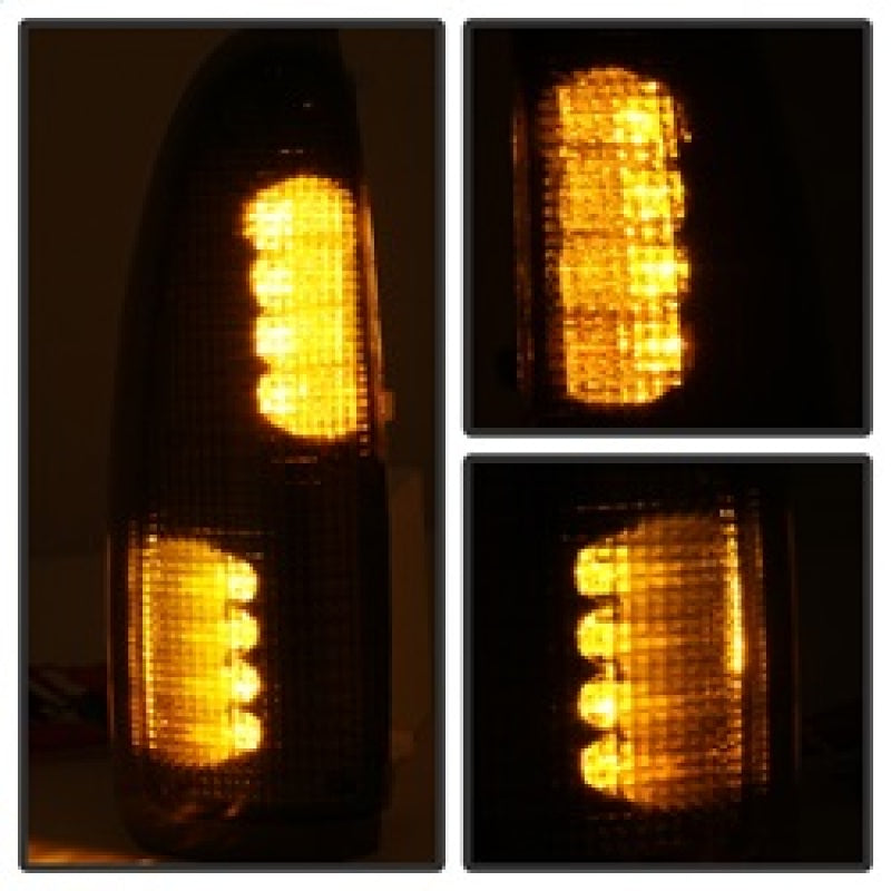 SPYDER 9924729 FITS:xTune Ford Superduty F250-F650 03-07 Amber LED Mirror Signal Lens Smoke ACC-LED-FDSD99-MR-SM Side Mirrors