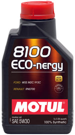 Motul 102782 FITS: 1L Synthetic Engine Oil 8100 5W30 ECO-NERGY Ford 913C Motor Oils