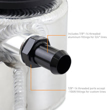 Load image into Gallery viewer, Mishimoto MMRT-EXP-TRDB FITS: Coolant Reservoirs FITS: Universal Aluminum Coolant Expansion Tank Brushed Coolant Reservoirs