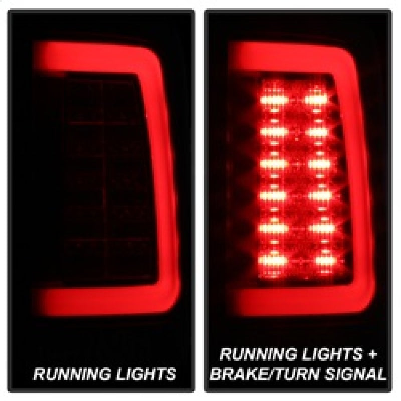 SPYDER 5084057 FITS: Dodge Ram 2013-2014 Light Bar LED Tail Lights Black ALT-YD-DRAM13V2-LED-BK Tail Lights