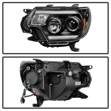 Load image into Gallery viewer, SPYDER 5081711 FITS: Toyota Tacoma 12-15 Projector Headlights Light Bar DRL Black PRO-YD-TT12-LBDRL-BK Headlights