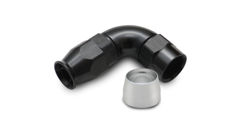 Vibrant 28910 FITS: Aluminum 90 Degree One Piece Hose End for PTFE Lined Hose (Size -10AN) Fittings