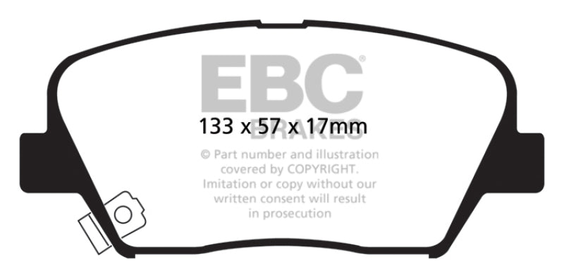 EBC DP41863R FITS: 12+ Hyundai Azera 3.3 Yellowstuff Front Brake Pads Brake Pads Performance