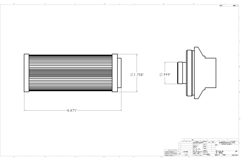 Aeromotive 12339 FITS: Pro-Series In-Line Fuel Filter ORB-12 10 Micron Microglass Element Fuel Filters