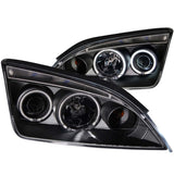 ANZO 121198 FITS: 2005-2007 Ford Focus Projector Headlights w/ Halo Black Headlights