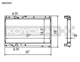 Koyo HH030939 FITS: 97-00 Mitsubishi Evolution 4/5/6 Turbo (MT) Radiator *For use with 03-07 Evo Fan Shroud ONLY* Radiators