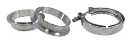 Torque Solution TS-VBK-3 FITS: Stainless Steel V-Band Clamp & Flange Kit 3in (76mm) Clamps