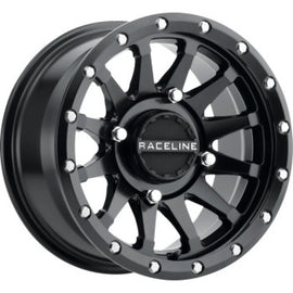 Raceline A95B-47011+10 FITS: A95B Trophy 14x7in / 4x110 BP / 10mm Offset / 83.8mm Bore Satin Black Wheel Wheels Cast